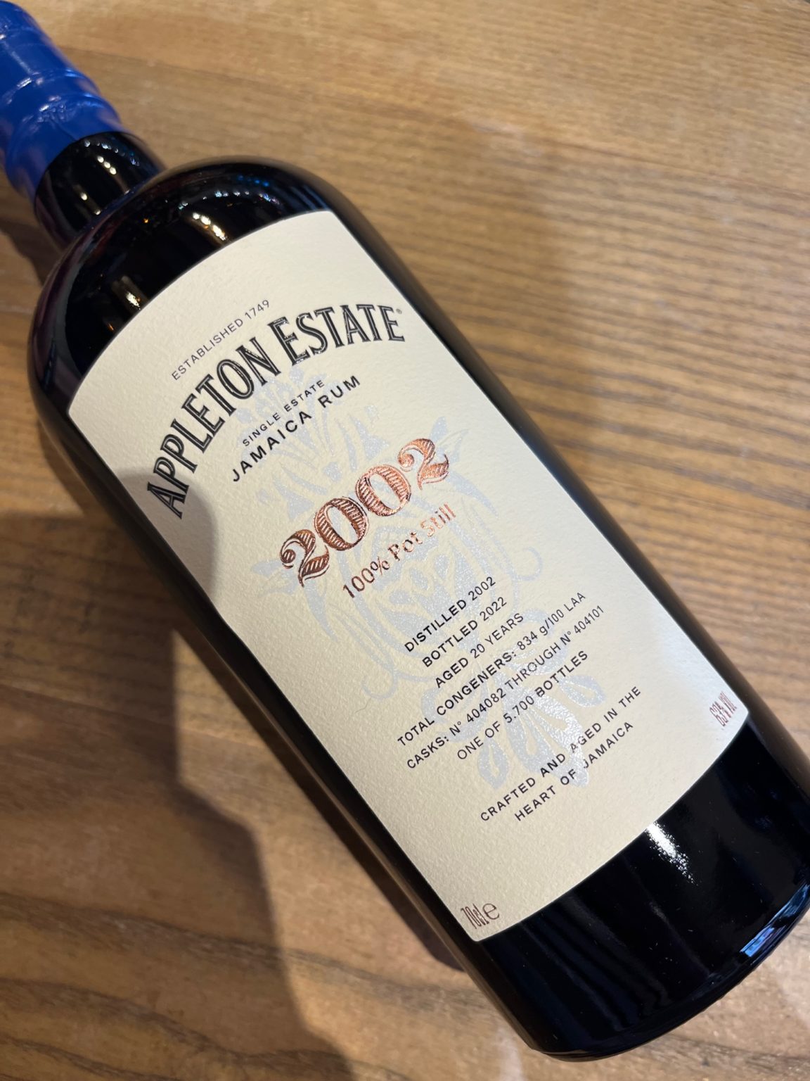 Rhum Appleton Estate 2002 100% Pot Still