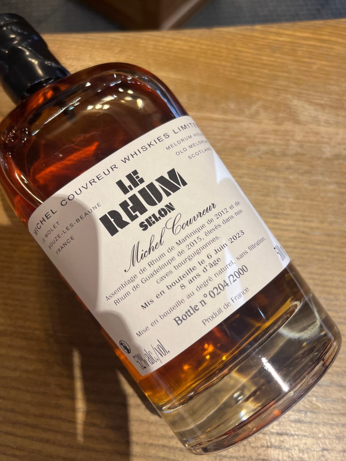 Rhum selon Michel COUVREUR 8 ans